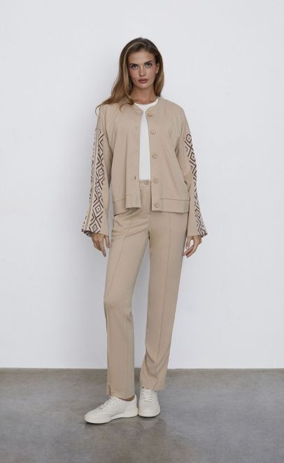 Брюки женские бежевый (30506-2) фото