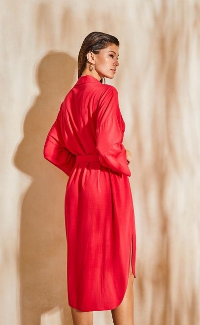 Платье летнее женское красный (55418-1) фото