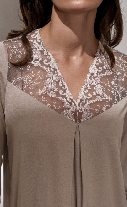 Пижама с брюками из вискозы с кружевом  (51840-2+51888-2) фото