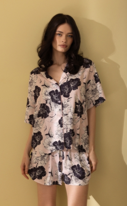 Пижама с шортами розовый (56526-1) фото