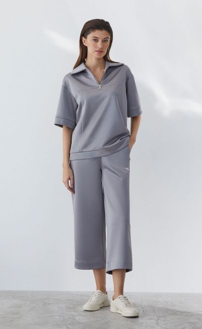 Джемпер летний женский серый металлик (30556-2) фото