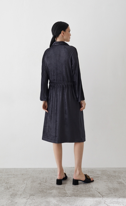 Халат домашний женский чёрный (20459-2) фото