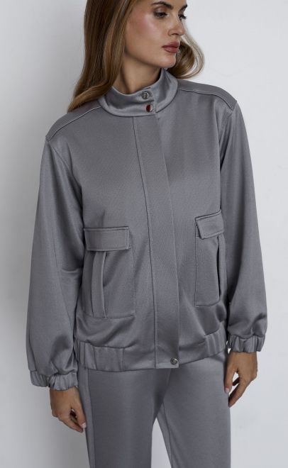 Брюки летние женские серый металлик (30557-2) фото