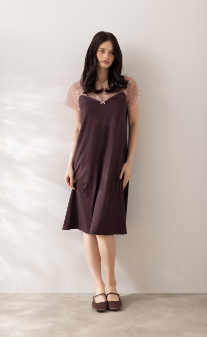 Ночная сорочка женская коричневый (52195) фото