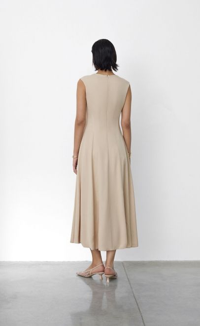 Платье женское бежевый (61874-2) фото