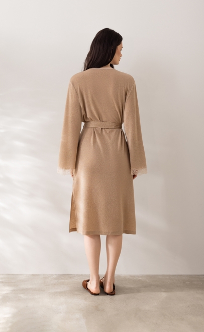 Халат домашний женский золотой (52163) фото