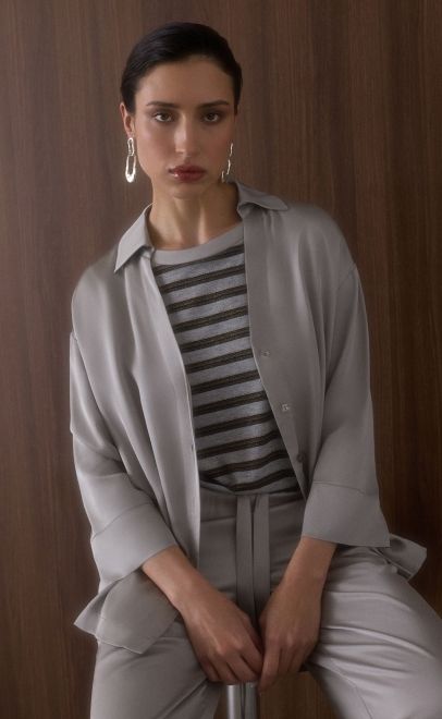 Топ женский светло-серый (56496-2) фото