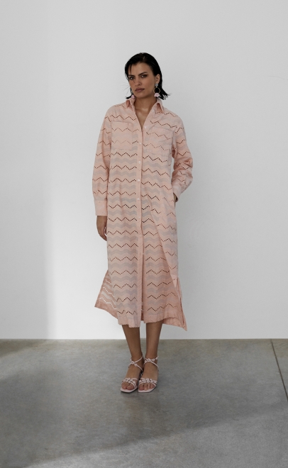 Платье женское пудренный (55483-2) фото