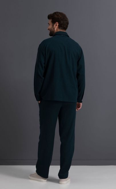 Рубашка домашняя мужская тёмно-зелёный (55391-2) фото