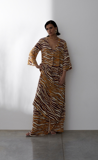 Платье женское оранжево-бордовый (61950-1) фото