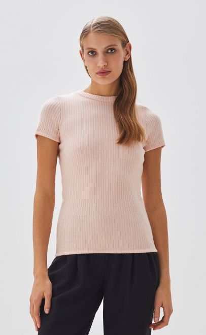 Футболка женская нежно-розовый (51989-3) фото