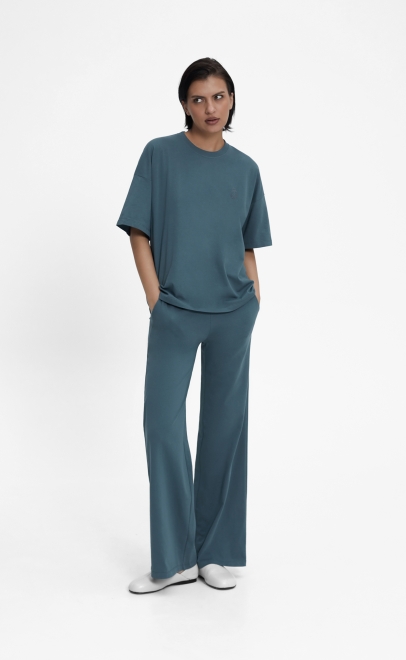 Пижама с брюками женская зелёный (55515-4) фото