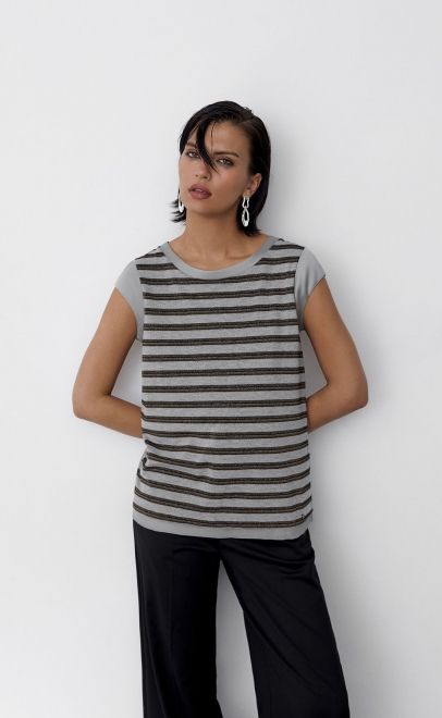Топ женский светло-серый (56496-2) фото