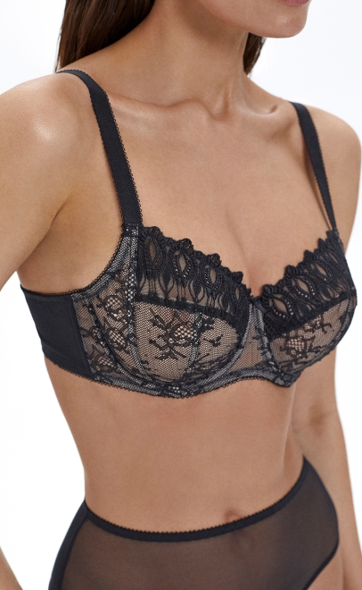 Бюстгальтер с мягкой чашкой чёрный (L12-12) фото