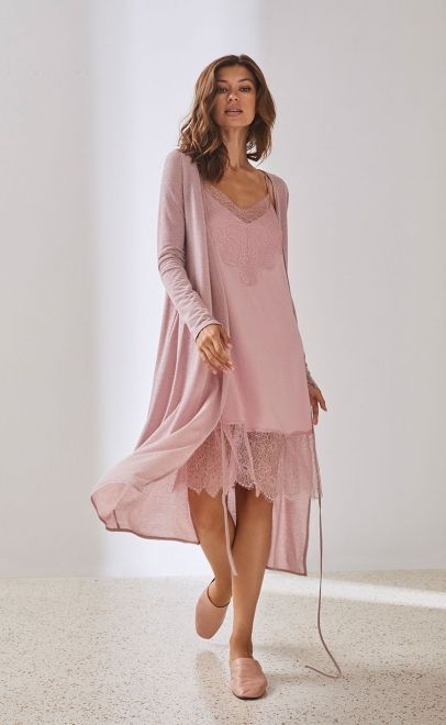 Платье домашнее розовый фото