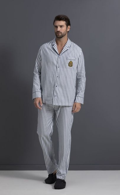 Пижама мужская с брюками из хлопка  (55357+55358) фото