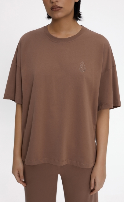 Пижама с брюками женская кофе (55515-2) фото