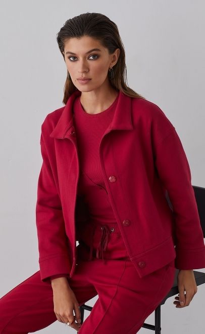 Жакет женский пурпурно-красный (61762-3) фото