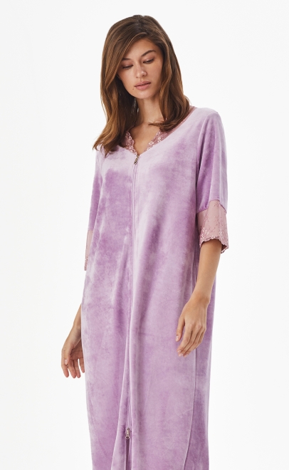 Халат с кружевом  (20178-6) фото