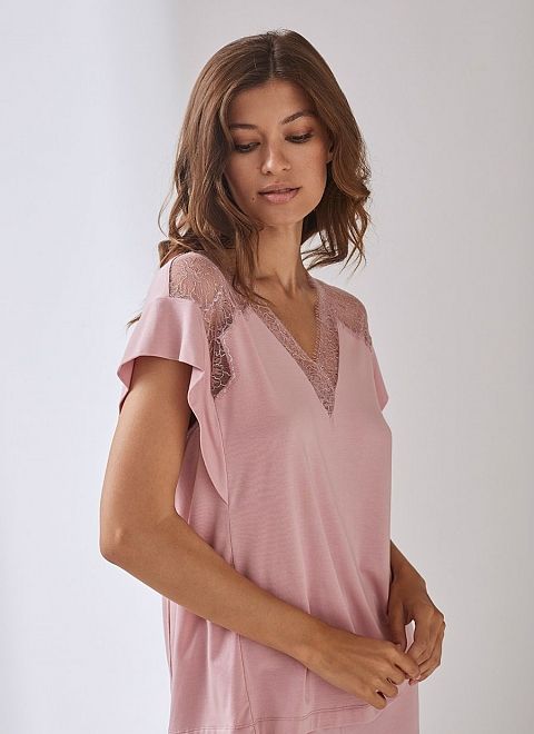 Топ пижамный с кружевом фото