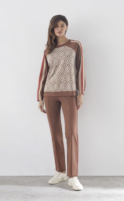 Брюки женские коричневый (30506-1) фото