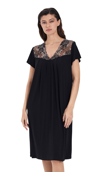 Сорочка женская из вискозы чёрный (51238-6) фото