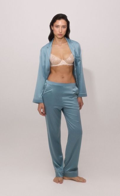 Пижама с брюками женская нежно-зелёный (60579-6) фото
