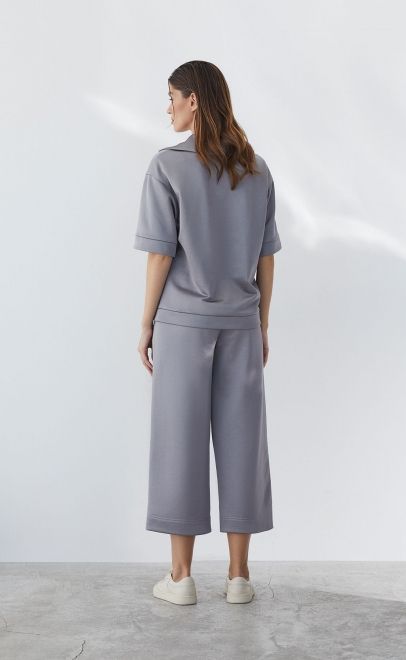 Джемпер летний женский серый металлик (30556-2) фото