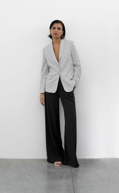 Жакет женский чёрно-белая (30544) фото