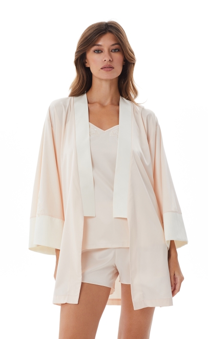 Пижама с шортами топлёное молоко (60580) фото