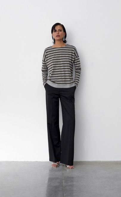 Лонгслив женский светло-серый (56498-2) фото