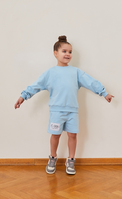 Шорты для девочки голубой (30449-2) фото