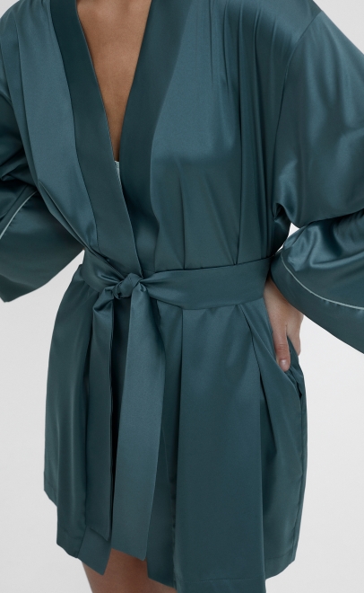 Халат женский изумрудный (61880-1) фото