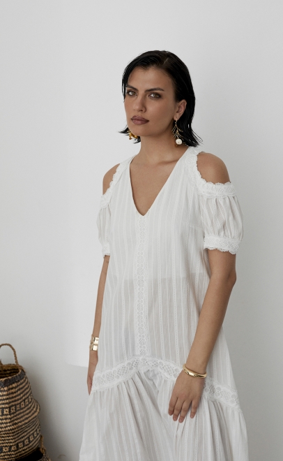 Платье женское белый (55479-1) фото