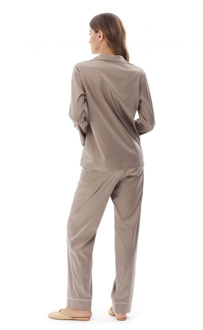 Пижама с брюками серо-бежевый (60579-1) фото