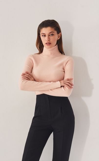Водолазка женская нежно-розовый (51990-3) фото
