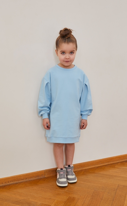 Толстовка для девочки голубой (30450-2) фото