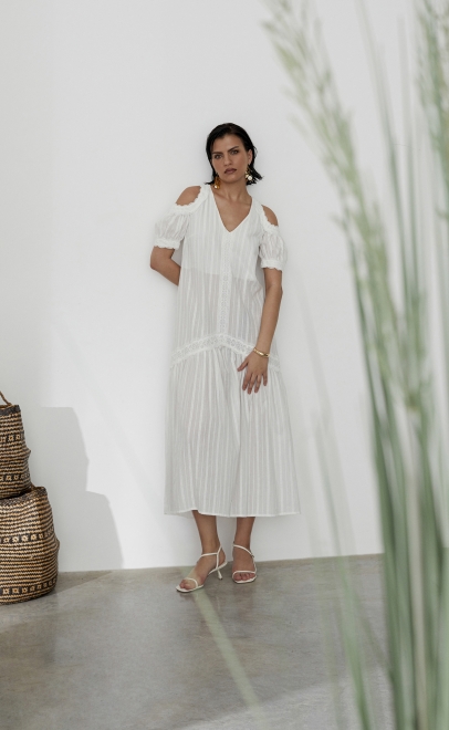 Платье женское белый (55479-1) фото