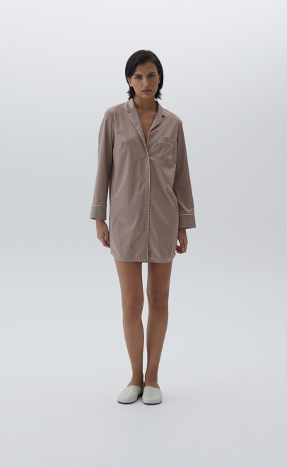 Рубашка-туника домашняя женская розовый (60597) фото