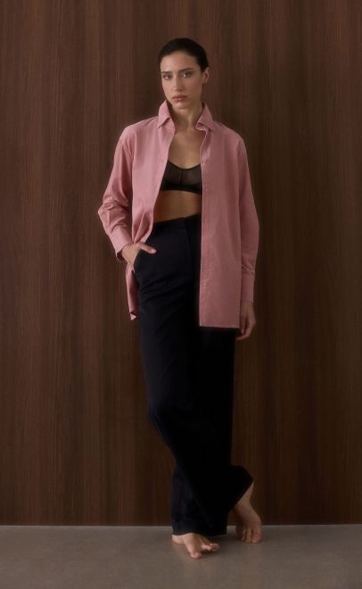 Рубашка женская тёмная пудра (61773) фото
