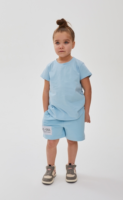 Шорты для девочки голубой (30449-2) фото