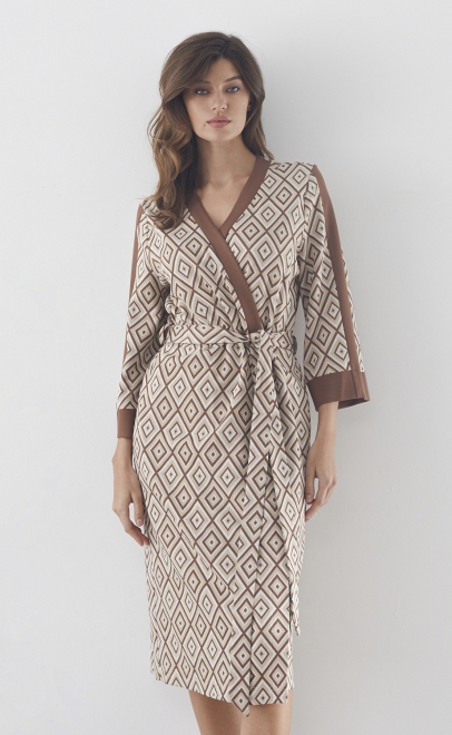 Халат домашний женский коричневый (30499-1) фото