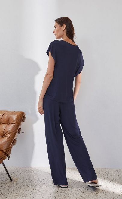 Брюки пижамные тёмно-синий (51961-2) фото