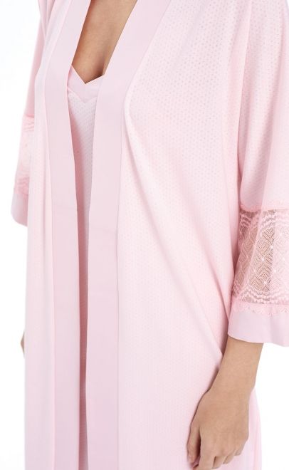 Сорочка женская с кружевом светло-розовый (52109) фото