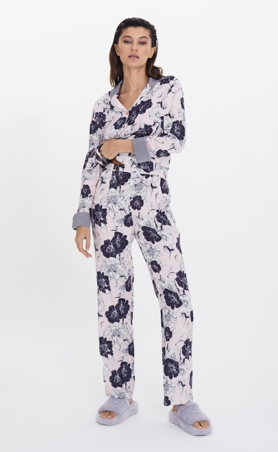 Пижама с брюками розовый (56484) фото