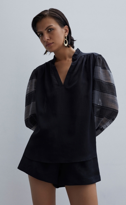 Рубашка женская чёрный (61945-2) фото