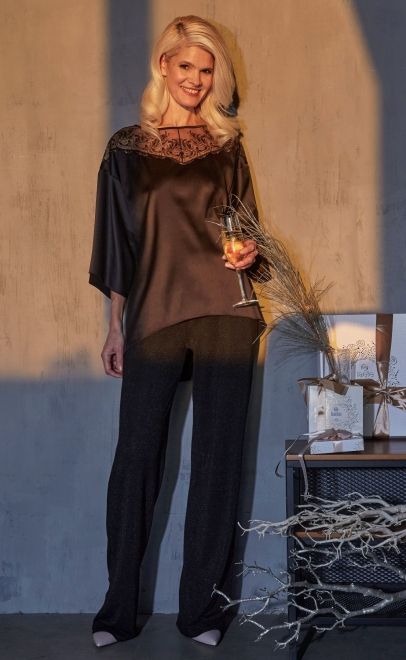 Топ домашний с кружевом  (60514) фото