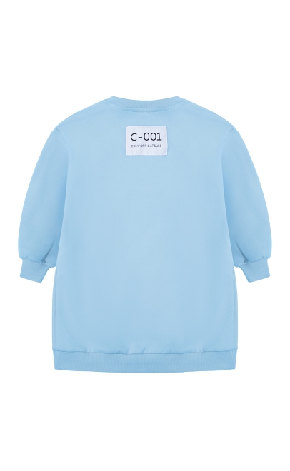 Толстовка для девочки голубой (30450-2) фото