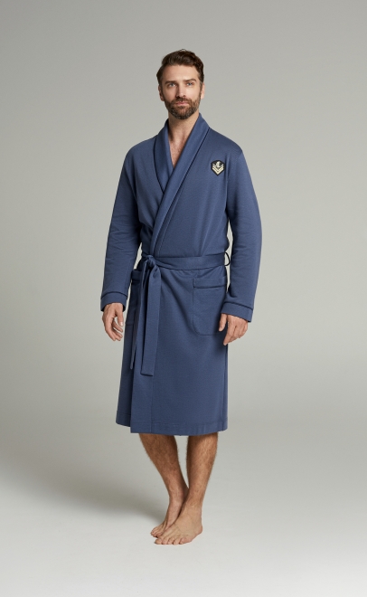 Халат мужской сине-голубой (30185-3) фото