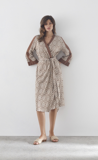 Халат домашний женский коричневый (30499-1) фото